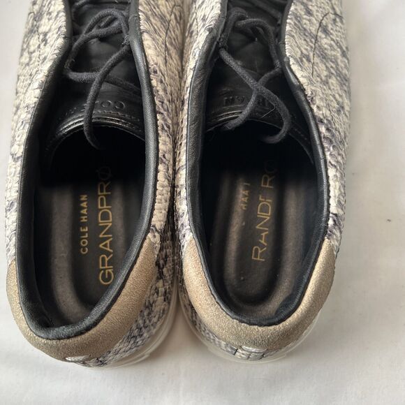 Cole Haan 9 B W15430 Grandpro Spectator 2.0 Sneakers Gray Black White Snake EUC - Picture 8 of 14